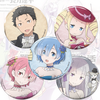 Re:ZERO -Starting Life in Another World 6cm Badge Rem Ram Emilia Subaru Print Anime Badge Brooch Collection Gift