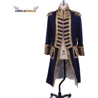 18th Century Royal Military Officer Soldier Coat Medieval Uniform Jacket Men's Colonial Tuxedo Hamilton Coat Cosplay Costume
