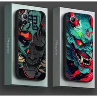 Japanese Culture Oni Mask Samurai Phone Case For Xiaomi 15T 14T Pro 13T Mi 11T 15 Ultra Poco X7 F7 M7 Pro X3 X5 X6 F6 Soft Cover