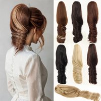 Synthetic ponytail 10 inch deep roll grab clip fluffy short roll wig ponytail suitable for women's daily party use