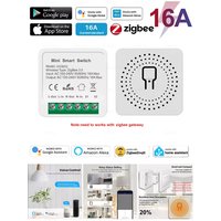 ZigBee 3.0 Smart Light Switch Module DIY Home Automation Breaker Relay With 2-Way Control Compatible with Alexa & Google