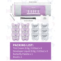 Libeauty Eyelash Eyelash Eyebrow Dye Tint Kit For Lash and Brow Cute Butterfly instant Voluminous Coloring Eyebrow Colour Kit