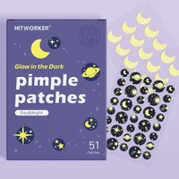 51Pcs Cute Shaped Acne Patches, Hydrocolloid Spot Treatment Stickers for Face Beauty Care