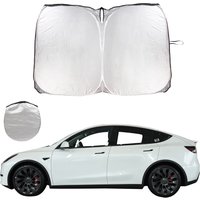 For Tesla Model 3 Y Foldable Car Windshield Sun Shade Covers Sun Visors Sunshade Auto Front Window Sunscreen Parasol