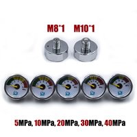 Mini Gauge Manometre 25mm 1inch High Pressure Hand Pump Valve Accessories Regulator Diving Mountain Climbing M10*1 M8*1 40MPa