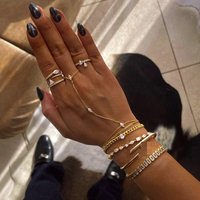 2026 New Arrived Wholesale Gold Color Fashion Jewelry 5A Cubic Zirconia Geometric CZ Simple Women Stacking Finger Rings