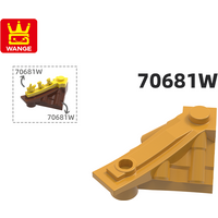 Wange 100g 72Pcs/lot 70681W 73683W Straight angle Corner Tiles with Holes Building Blocks Accessories Compatible with Brick Toys