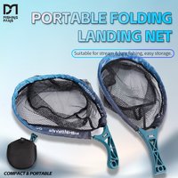 FISHINGFANS ORCA Folding Fishing Net fishing net for streams Square Portable Lure Net fishing Net Accessorie Large Capacity Net