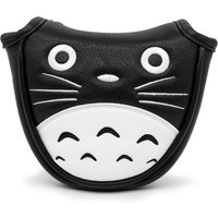 Golf Square Heel Shaft Mallet Putter Cover Headcover, Cute Magnetic Closure Elegant Embroidery Premium Leather Headcovers