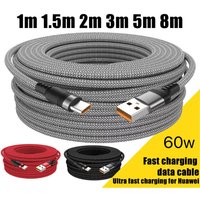 USB TYPE C Cable 5A Super Fast Charge Cable for iPhone 15 16 17 Full range Huawei Samsung oppo oneplus Universal USB C Extension