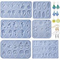 Ohrring Anhänger Silikonform Blume DIY UV Epoxidharz Form Schmuckherstellung Werkzeuge Halskette Schlüsselanhänger Handarbeit Kunsthandwerk