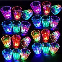 6/12/24Pcs LED Glowing Glasses Cup Light Up Shot Cup LED Flash Drinking Glasses Light Up Shot Glasses Party Glow In The Dark