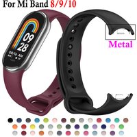 Silicone Strap For Xiaomi Mi Band 10 9 8 Wristband Sport Bracelet Wrist Straps For MiBand 8/9/10 Smartwatch Accessories