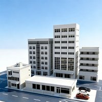 1/150/87 Scale City Building Model ConvenienceStore Supermarket Architectural Scene Model Collection Gift Toy