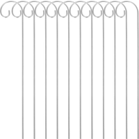 20 Pcs Durable Metal Plant Label Hooks Weather Resistant Garden Stakes Flower Vegetable Markers Tall Shepherds Hooks Outdoor