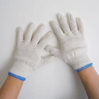 Protective Gloves Cotton Thread Gloves Work Thick Nylon White Yarn Wear Resistant Cotton Thread Gloves