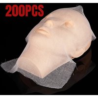 200 Pure Cotton DIY Beauty Mask Salon Disposable Facial Gauze Highly Water Absorption Non-Irritating Face Gauze Mask Soft
