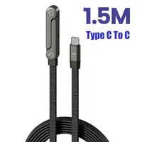 1pcs 65W/240W Cable 2-in-1 High-speed Quick Charging USB Type C Cable Wire with Folding Phone Stand for IPhone 17 Samsung Xiaomi