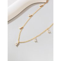 925 Sterling Silver Simple Multicolor Water Drop Zircon Tassel Necklace For Women Anniversary Party High Quality Fine Jewelry
