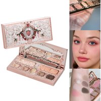 Flower Knows Original Strawberry Cupid Makeup Palette Highlighter Face Palette 7 Color Glitter Eyeshadow Long-Lasting Waterproof