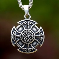 2023 New Design Stainless Steel viking Valknut Celtic Cross Pendant Necklace For Men Women fashion Jewelry free shipping
