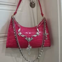 Y2K Harajuku Women's Bag 2024 Trend Gothic Skull Chains Handbags Female High Street Punk Cross Ladies Shoulder Bags