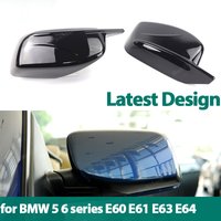 New M Style Side wing mirror cover cap Carbon Fiber Pattern Black for BMW 5 Series E60 E61 E63 E64 2004-2008 520i 525i 528i 530i