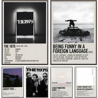 band t-The 1975 Poster Versatile HD Waterproof Wall Art Self-Adhesive Decor for Any Space Ideal Gift