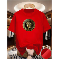 Men's Side face beauty print T-shirt Summer Outdoor Casual Sports Quick Drying Short Sleeve Top Men Clothing