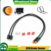 Ebike Brake Sensor Cable With LED Light, 3PIN Power Cut Off Line Compatible with Bafang BBS01 BBS02 BBSHD Electric Bicycle