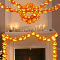 Marigold Garland for Decoration Lighted Day of The Dead Dia De Los Muertos Indian Diwali Altar Halloween Home Party Decor