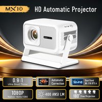 High Brightness for Daytime Viewing 8K Support HD 1080P Projector 400 ANSI WiFi6 BT5.4, Android 14,Outdoor Home Theater MX10-100