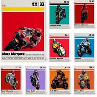 Modern Motorcycle Racing Sports Celebrity Wall Art for MotoGP Fans Canvas Painting Poster Decor for Bedroom Living Room Offic