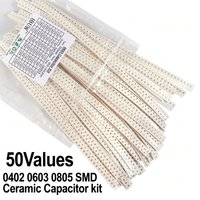 2500 Stück 0402 0603 0805 SMD-Keramikkondensator-Sortiment-Set 50 Werte 1 pF – 10 uF 100PF 10NF 100NF 0,47 UF 1 UF Chip-Kapazitätsset