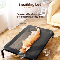 Heavy Duty Elevated Dog Bed, Durable Mesh Raised Pet Cot, Stainless Steel Frame Elevated Dog Bed, Washable Portable Dog Hammock
