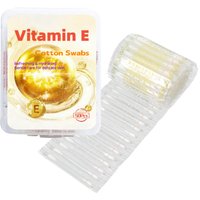 50Pcs Disposable Vitamin E Swab VE Cotton Sticks Moisturizing Oral Care First Aid Kit Breakable Oil Applicator Anti Dry