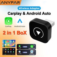 Mini Wireless 2 in1 Carplay Adapter for Android iPhone Auto Wired to Wireless AI Box USB Connection For Volvo MG Kia Chery Toyot