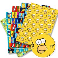Cartoon THE SIMPSONS Polyester/100Cotton/satin 140x50CM Cartoon printed fabric Patchwork Tissue Kid Sewing Doll Curtain36272