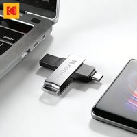 Kodak 2 in 1 USB Flash Drives Type-C Pendrive 32GB 64GB 128GB 256GB USB 3.2 High Speed Dual Memory stick Pen Drive for Phone