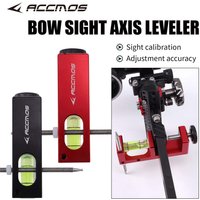 Professional 3-Axis Bow Sight Leveling Tool - ACCMOS Archery Sight Axis Adjustment Level CNC Aluminum Red/Blue/Black