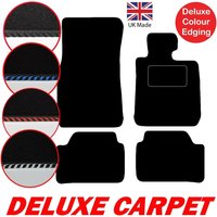 skFor BMW Series 3 E90 E91 2005-2012 Tailored Fit Carpet Car Mats | Deluxe, Front & Rear | Black Carpet with Choice of Edginga