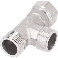 G1/2 3 Way T-Adapter Bathroom Shower Fitting Water Splitter Toilet Shower Valve Spray Nozzle Converter Stainless Steel