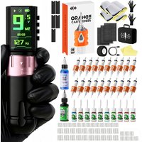 DM Venom Tattoo Machine Kit Wireless Adjustable Stroke Tattoo Machine With 2300mAh Color Screen Battery With Tattoo Ink/Needle