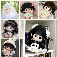 20cm Cotton Doll Clothes Pretty Dress Outfit Cute Hoodie Casual Suit Plush Toys Dress Up Clothing Girls Brithday Gift
