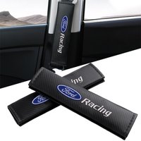 1/2pcs Carbon Fiber Seat Belt Cover Soft Belts Shoulder Protection Pads Center Cover For Ford Fiesta Mondeo Mustang Kuga Shelby