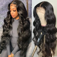 Body Wave 13x4 13x6 Hd Transparent Lace Front Wigs Human Hair Wig Brazilian 30 40 Inch Body Wave Lace Frontal Wig For Women
