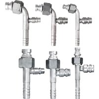 #6 #8 #10 Car Air Conditioning Gas-jet Fitting Aluminium Straight / 90 Degree Joint with Gas filling nozzle fitting R134a