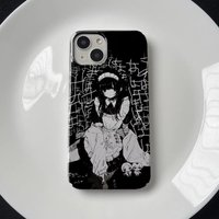 Luxury Y2K dark girl Soft Case protection for iPhone 16 15 13 12 11 14 Pro Max XS XR 16 7 8 Plus X SE lovely Coque