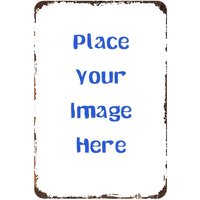 Custom Metal Wall Art Sign - Personalized TextPhotoLogo - Rustic Farmhouse Decor Style - Heavy-Duty Metal Construction - Customi