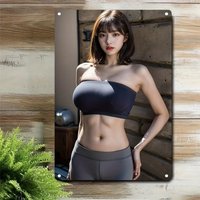 Korean Art Metal Wall Sign, Durable Iron Fitness Poster for Home Gym Cafe Bar Decor, K-Drama Gift